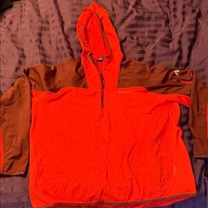 XXL Eddie Bauer Red and Brown Hooded Jacket
